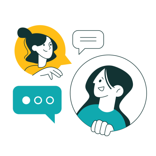 deux personnes qui discutent